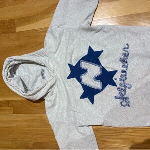 Aelfric Eden Gray Hoodie with Blue Star Design